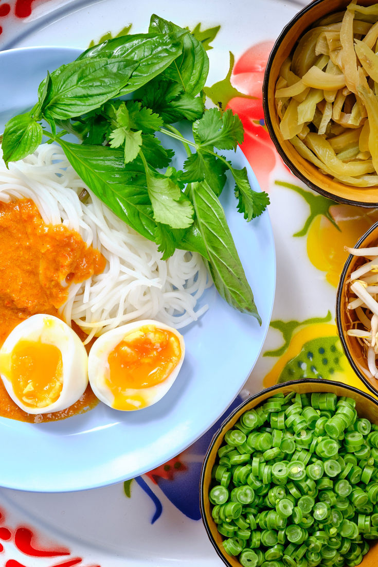 Kanom Jeen Nahm Ya Rice Noodles with Fish Curry Sauce Great British