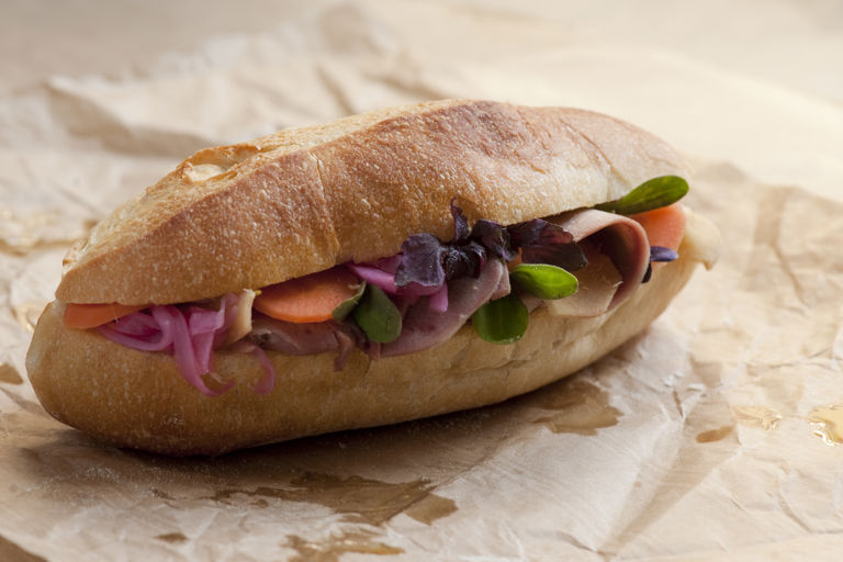 Pastrami tongue sandwich