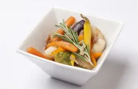 Rosemary and honey roasted vegetables with chestnuts