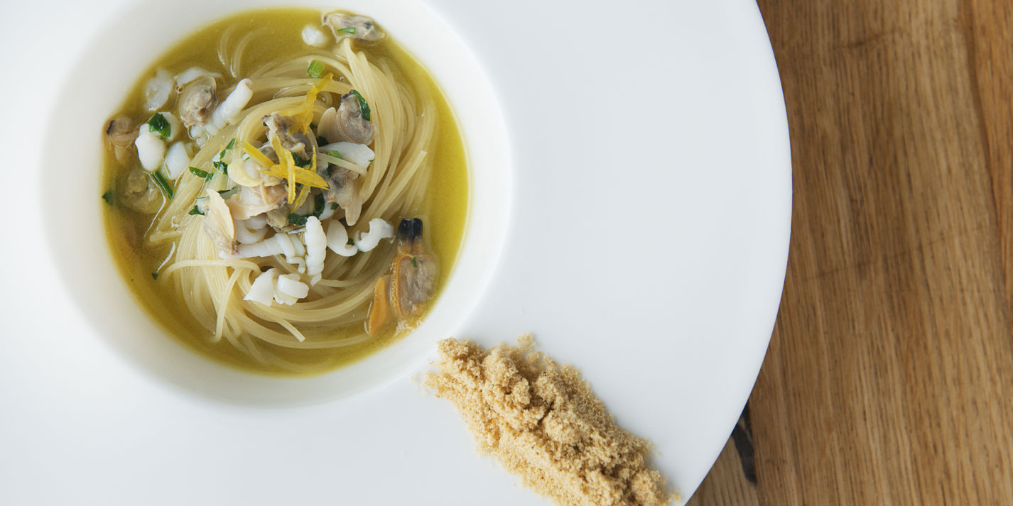Clam Spaghettini Recipe with Candied Lemon - Great Italian Chefs