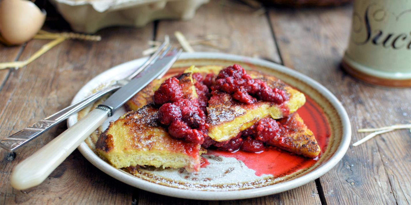 French Toast with Raspberry Compote Recipe - Great British Chefs