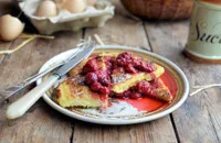 French Toast and Vanilla Raspberry Compote