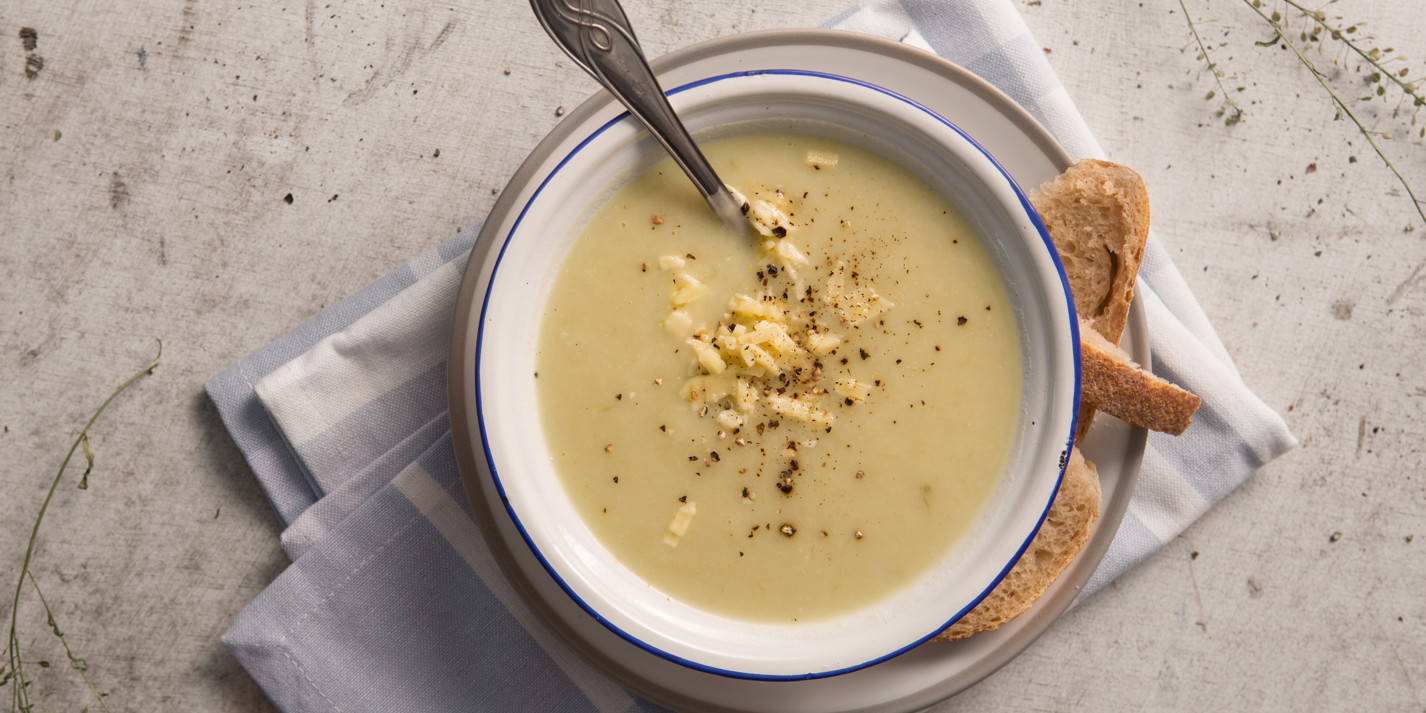 image of Leek, Cheese and Potato Soup recipe by Great British Chefs