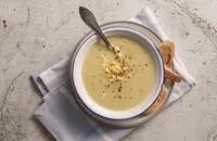 Leek, cheese and potato soup