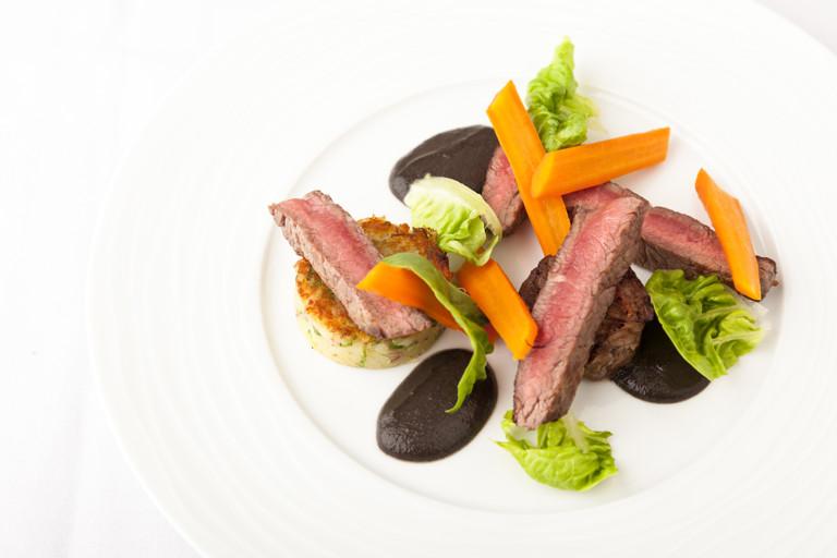 Aberdeen Angus rib eye, mushroom purée and beef tea