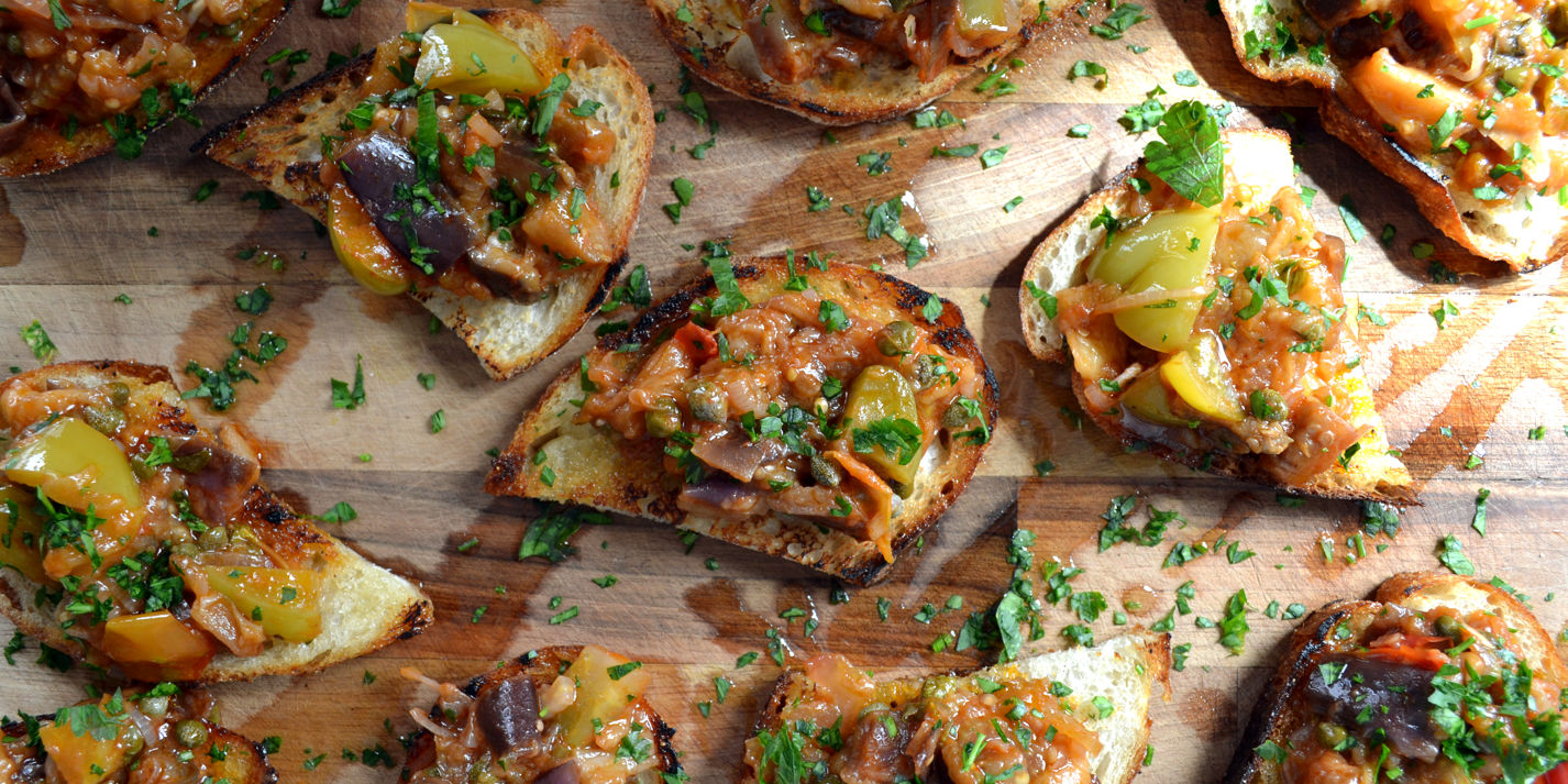 Caponata Bruschetta Recipe - Great British Chefs