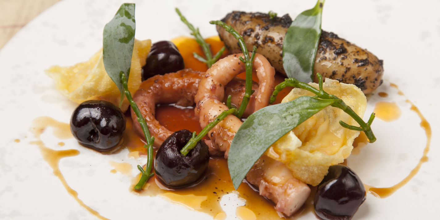 Octopus With Lobster and Scallop Wontons Recipe - Great British Chefs