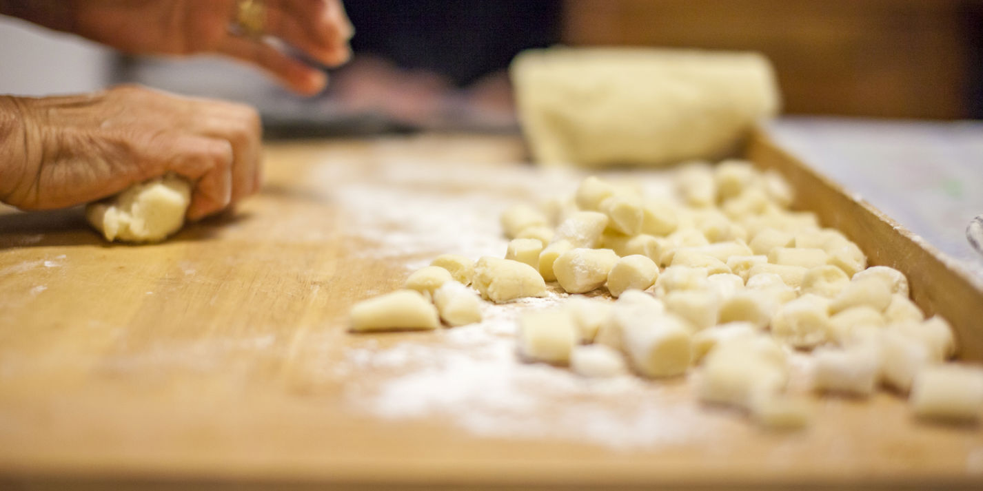 Gnocchi being made