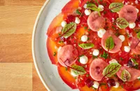 Beetroot-cured Cotswold trout carpaccio