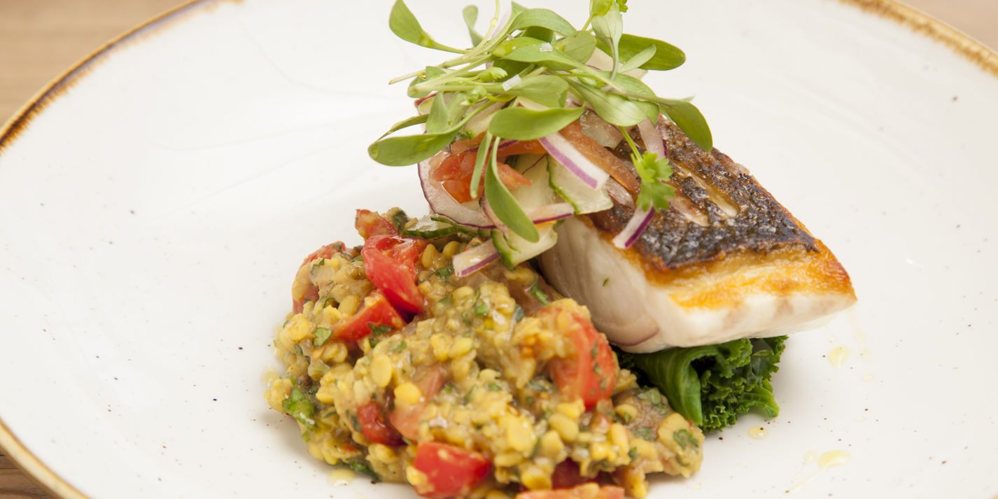 Tarka Dhal with Sea Bass Recipe - Great British Chefs