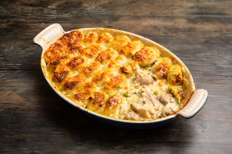 Gnocchi-topped chicken pot pie