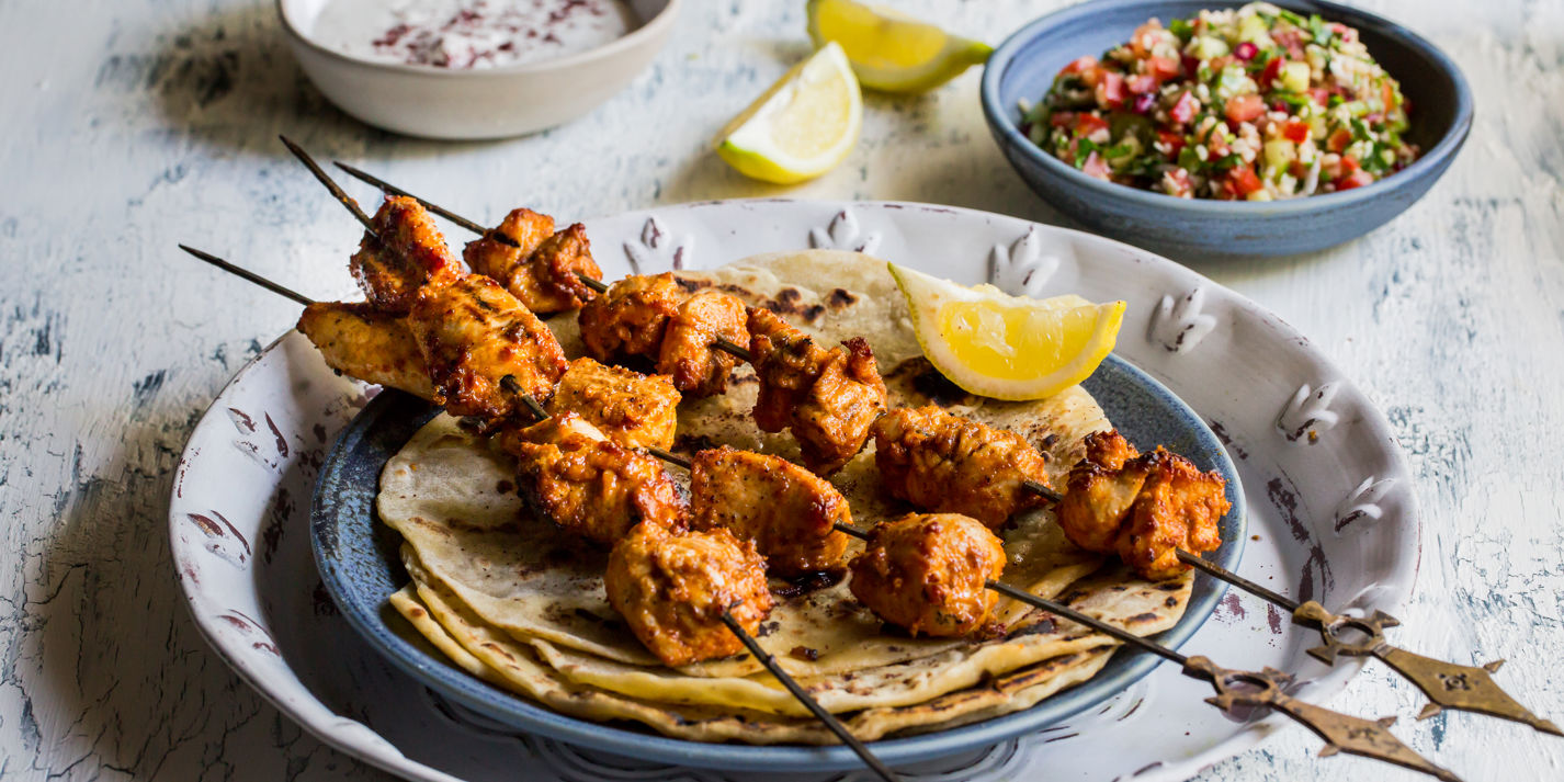 Tahini-Marinated Chicken Recipe with Tabbouleh - Great British Chefs