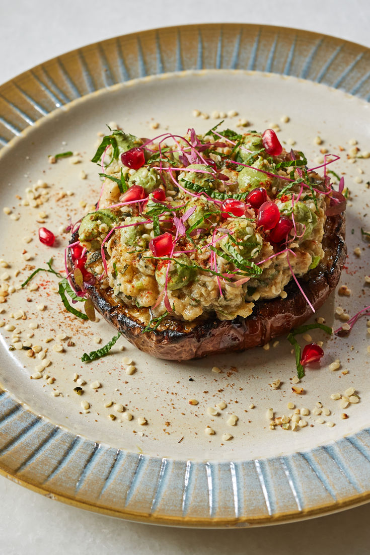 Roast Aubergine with Hemp Seed Chutney Recipe Great British Chefs