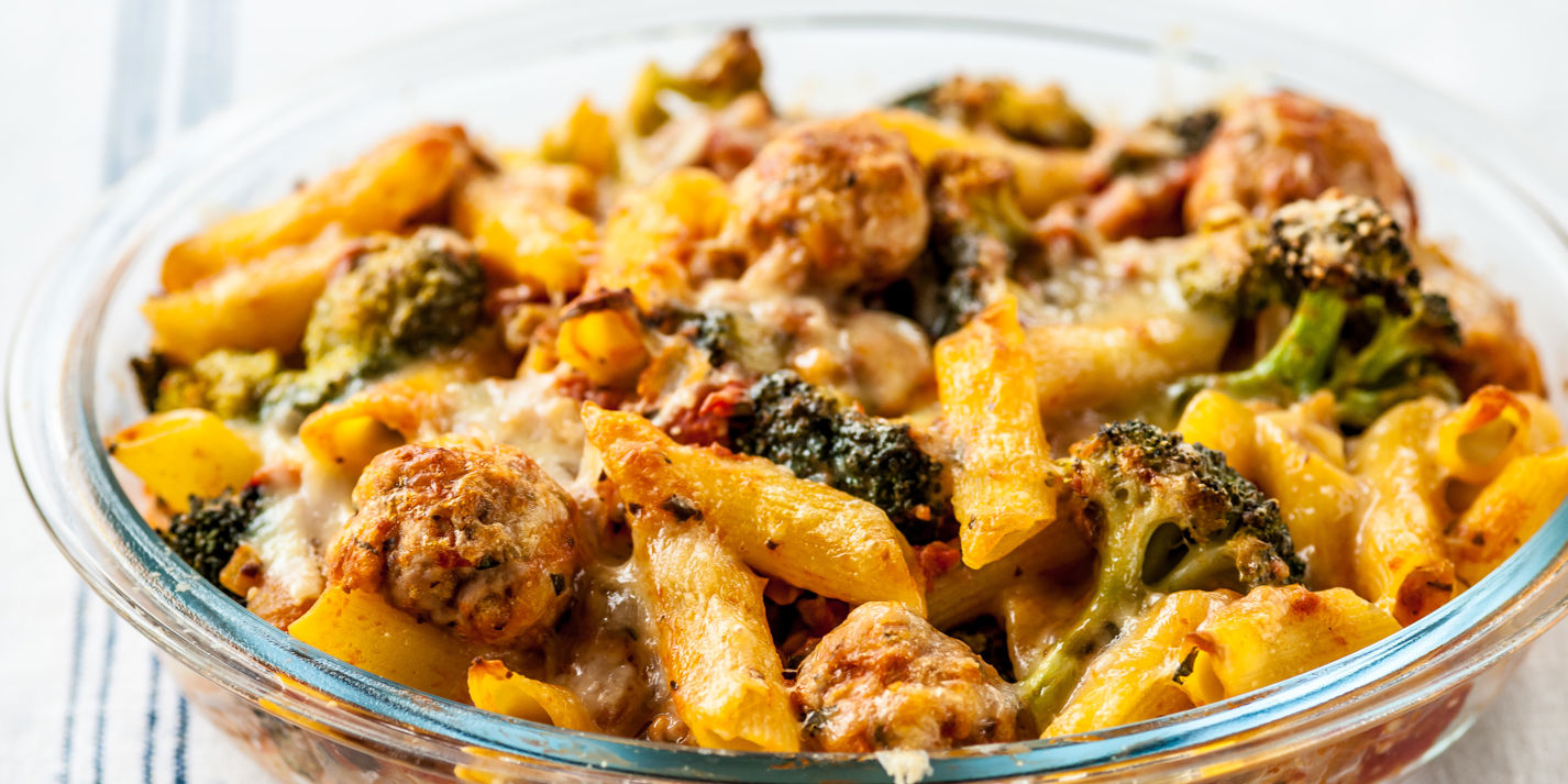 Meatball Pasta Bake Recipe - Kids Recipes - Great British Chefs-image