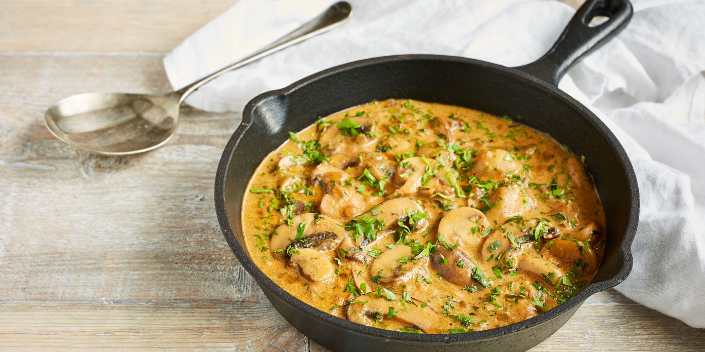 Oak-Smoked Garlic and Mushroom Stroganoff Recipe - Great British Chefs