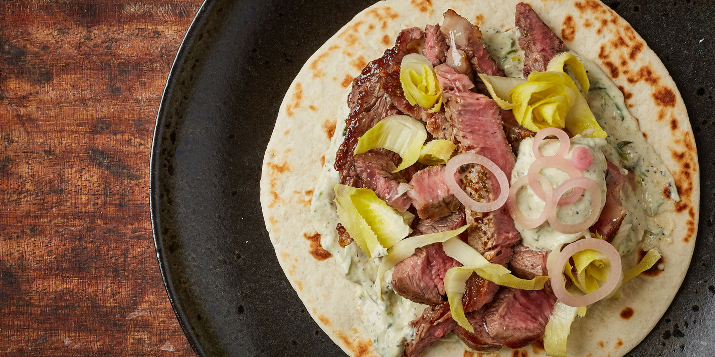 Steak and Saint Agur Taco Recipe - Great British Chefs