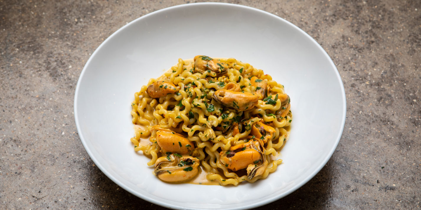 Fusilli Lunghi with Mussel and Saffron Butter - Great British Chefs