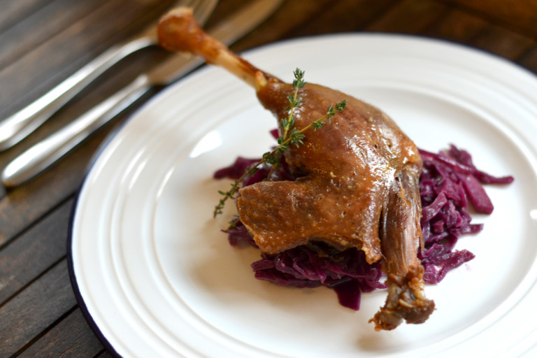 Confit goose legs