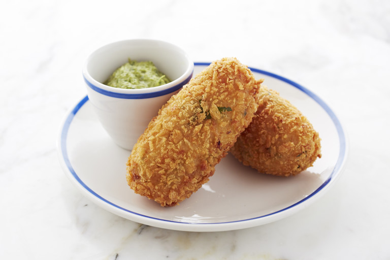 Smoked haddock fritters