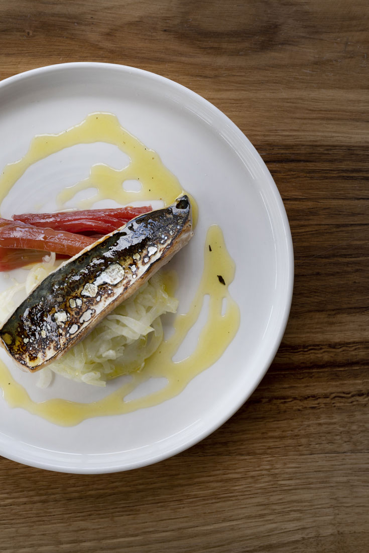 Torched Mackerel with Rhubarb and Fennel Recipe Great British Chefs