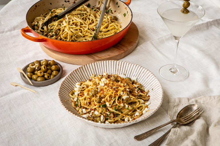 Dirty martini pasta