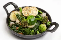 Winter greens with walnut butter 