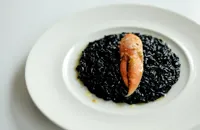 Squid ink risotto