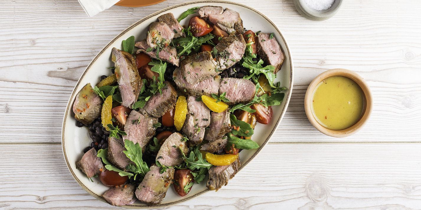 Lamb Leg Steak Salad Recipe - Great British Chefs