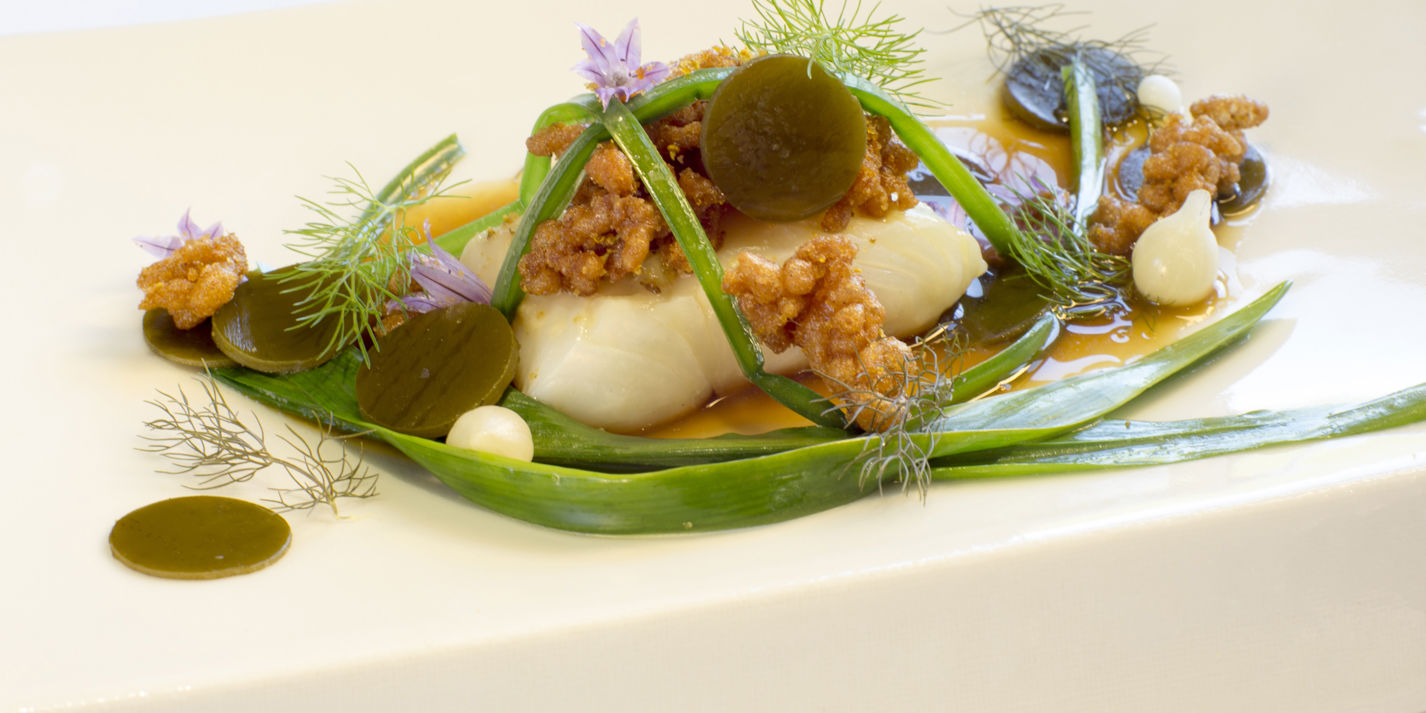Steamed Halibut With Rye Crispies Recipe - Great British Chefs