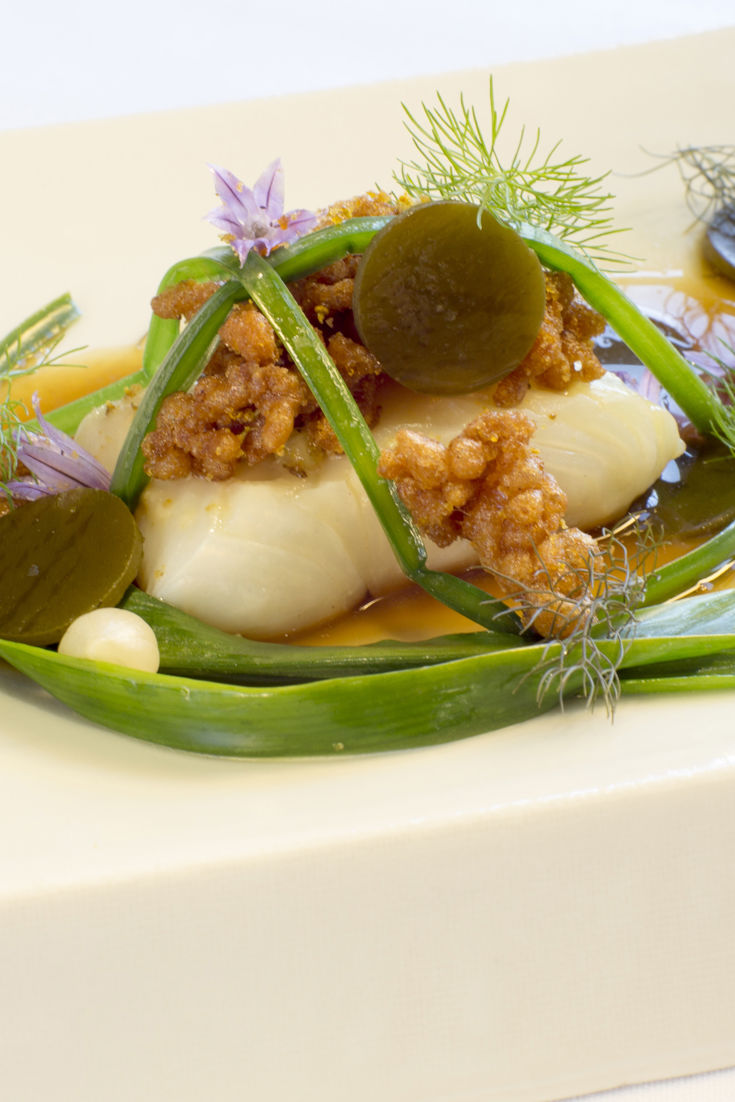 Steamed Halibut With Rye Crispies Recipe - Great British Chefs