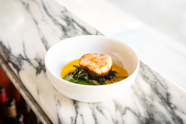 Scallop, mussel & dill
