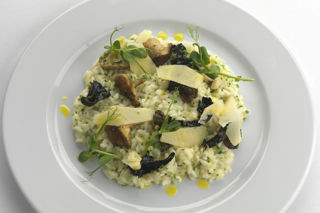 Mushroom risotto with Parmesan and truffle oil
