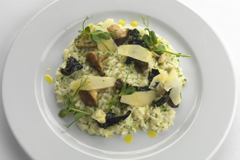 Mushroom risotto with Parmesan and truffle oil