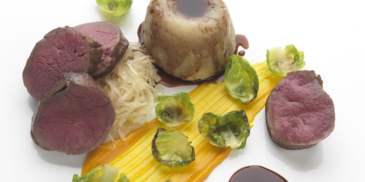 Venison Saddle Recipe with Suet Pudding - Great British Chefs