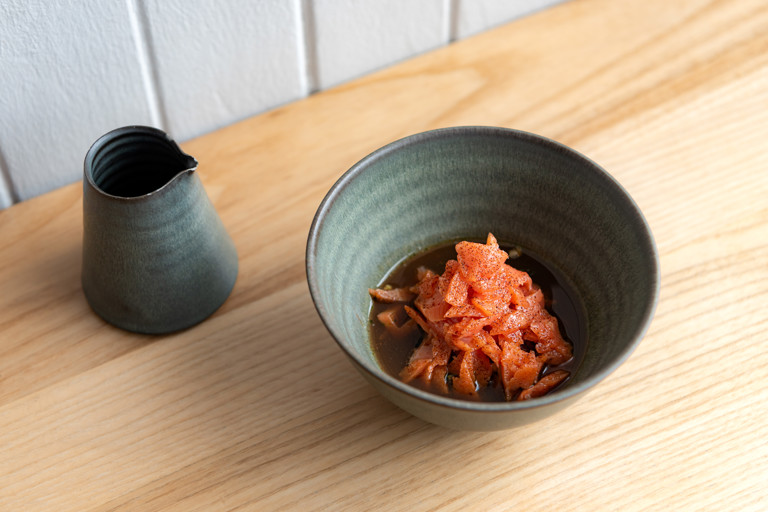 Sea trout with Isle of Wight tomato, chipotle and lovage