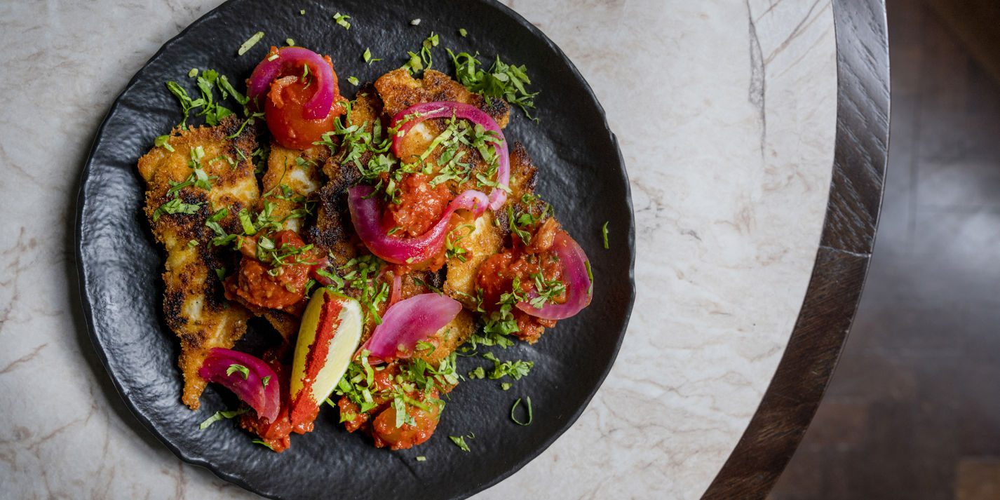 image of Fish Sekuwa With Gurkha Chutney recipe by Great British Chefs