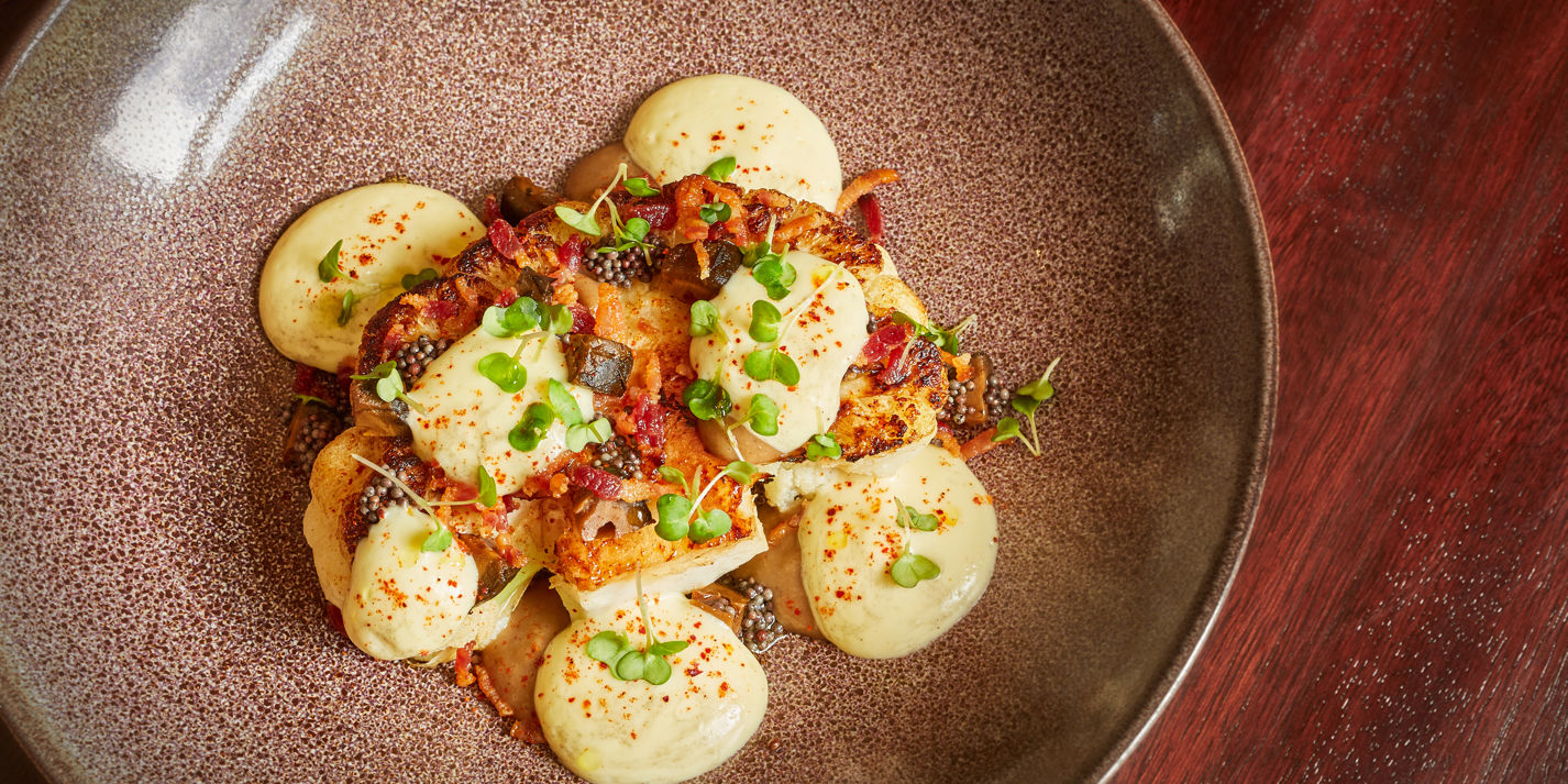 Cauliflower Steak Recipe with Cheddar and Pickled Walnuts Great