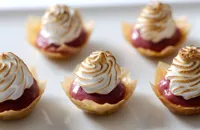 Raspberry meringue pies