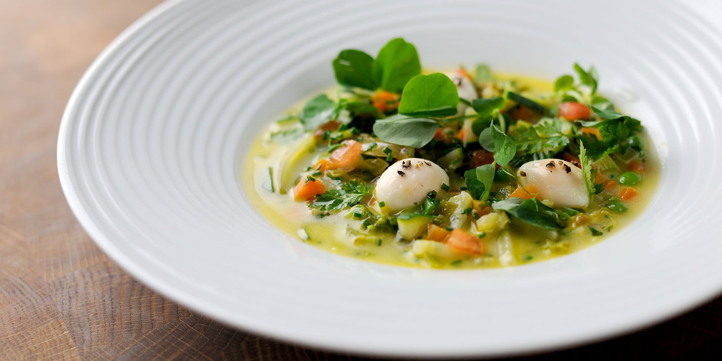 Vegetable Stew Recipe With Poached Egg - Great British Chefs