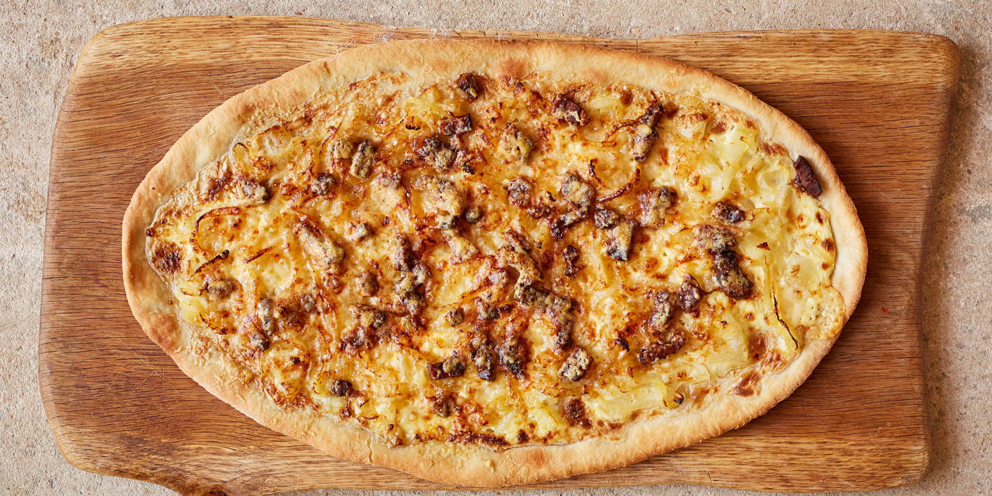 Tarte Flambée with Le Gruyère AOP Recipe - Great British Chefs