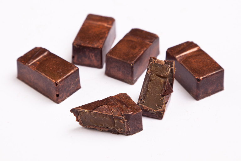 Absinthe and peppermint truffles