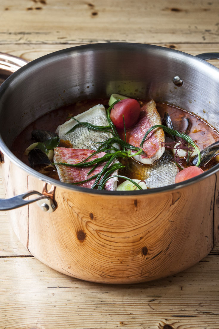 Sea Bass Red Mullet And Mussel Bouillabaisse Recipe Great British Chefs