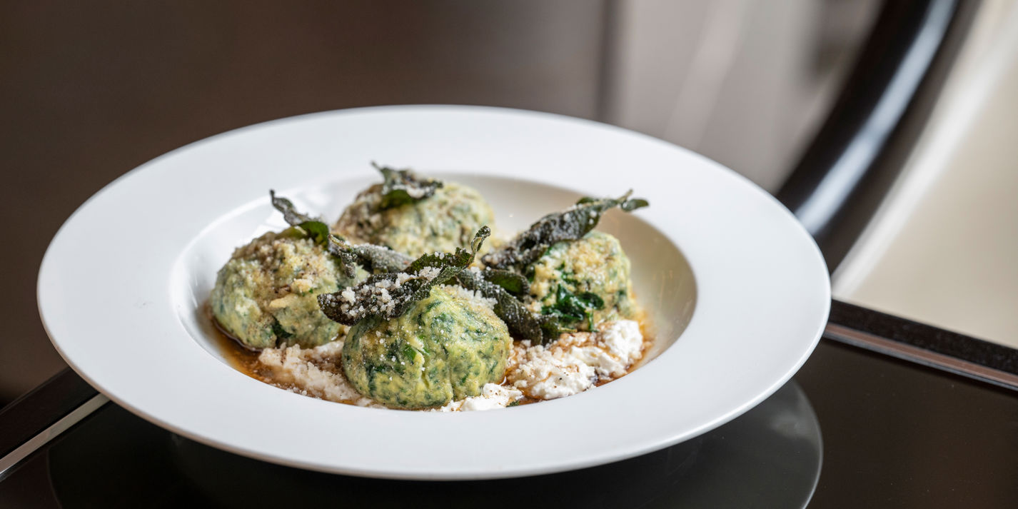 Gnudi with chopped burrata, sage butter and Parmesan - Great British Chefs