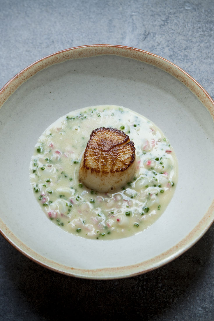 Scallop with Smoked Onion and Razor Clam Recipe Great British Chefs