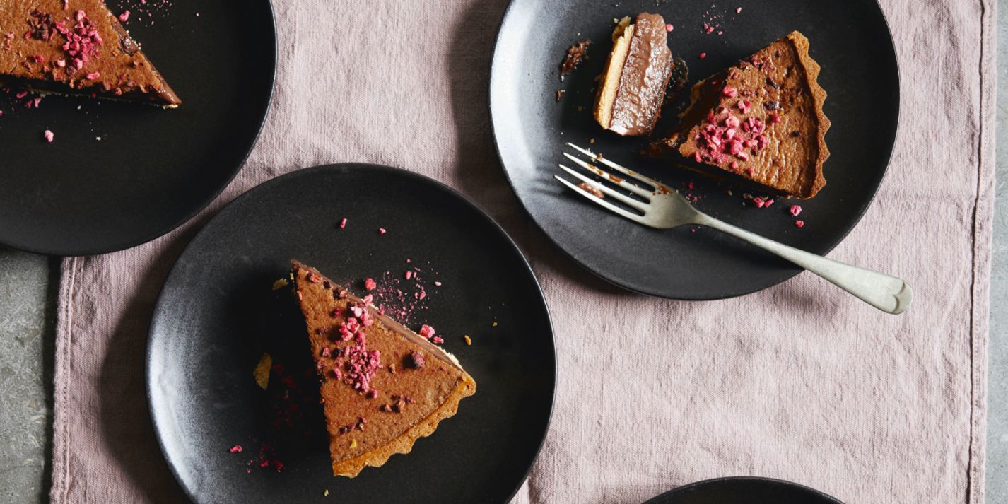 Milk Chocolate, Raspberry and Thyme Tart Recipe - Great British Chefs