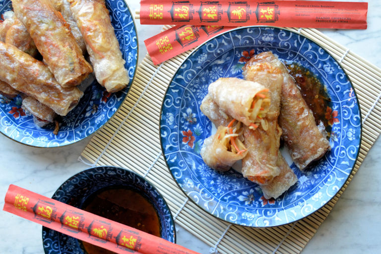 Chinese vegetable spring rolls