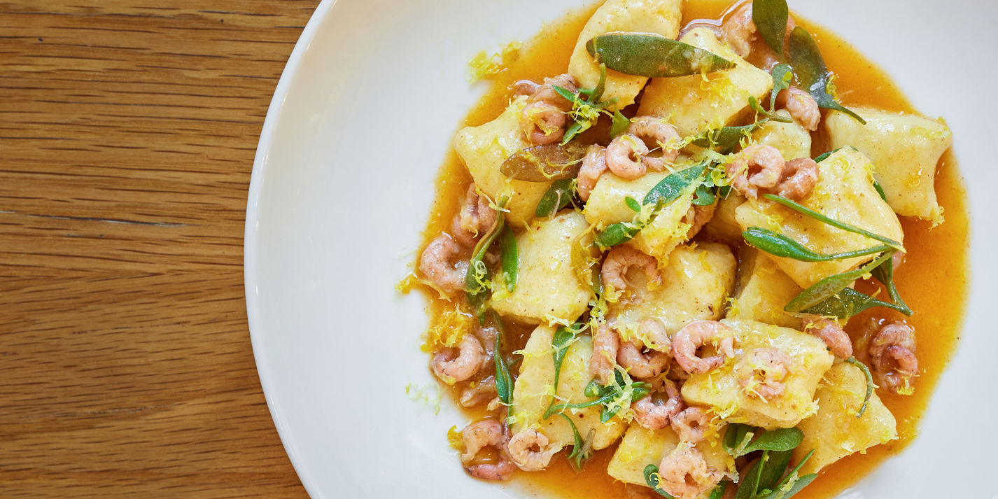 Potato Dumplings with Potted Shrimp Recipe - Great British Chefs