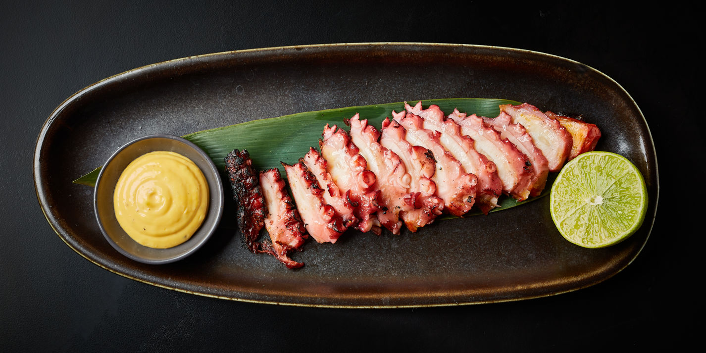 Grilled Octopus with Calamansi Aioli Recipe Great British Chefs