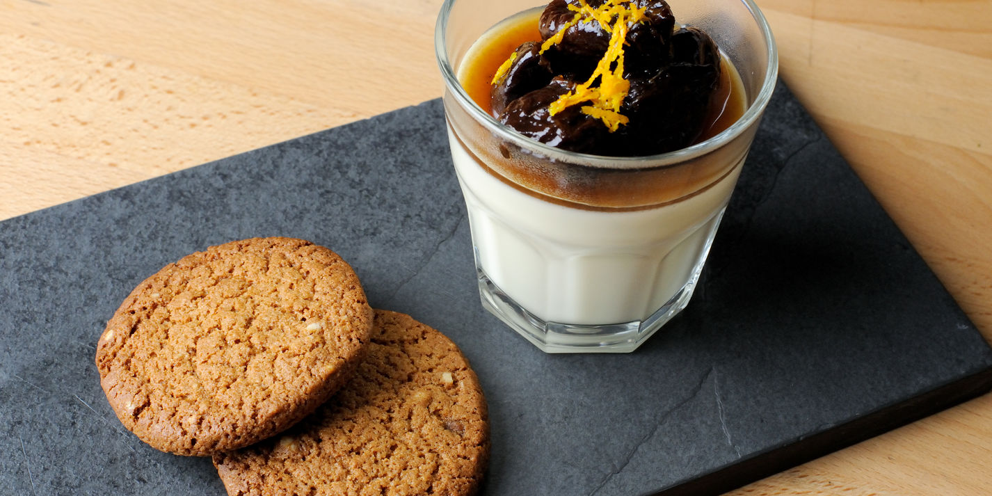 Lemon Posset Recipe, Ginger Snaps & Prunes - Great British Chefs