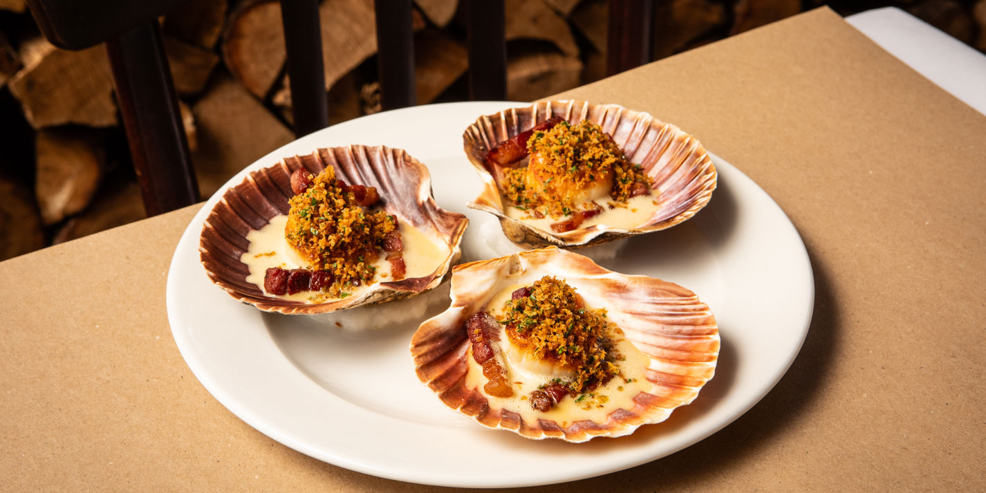 Roast Scallops, Bacon and Malt Vinegar Recipe - Great British Chefs